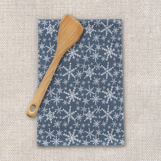 Blue Snowflakes Tea Towel – 18" x 30"