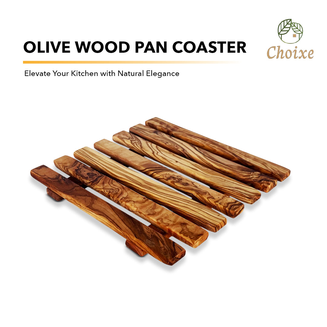 Olive Wood Pan Trivet – Handcrafted Natural Elegance