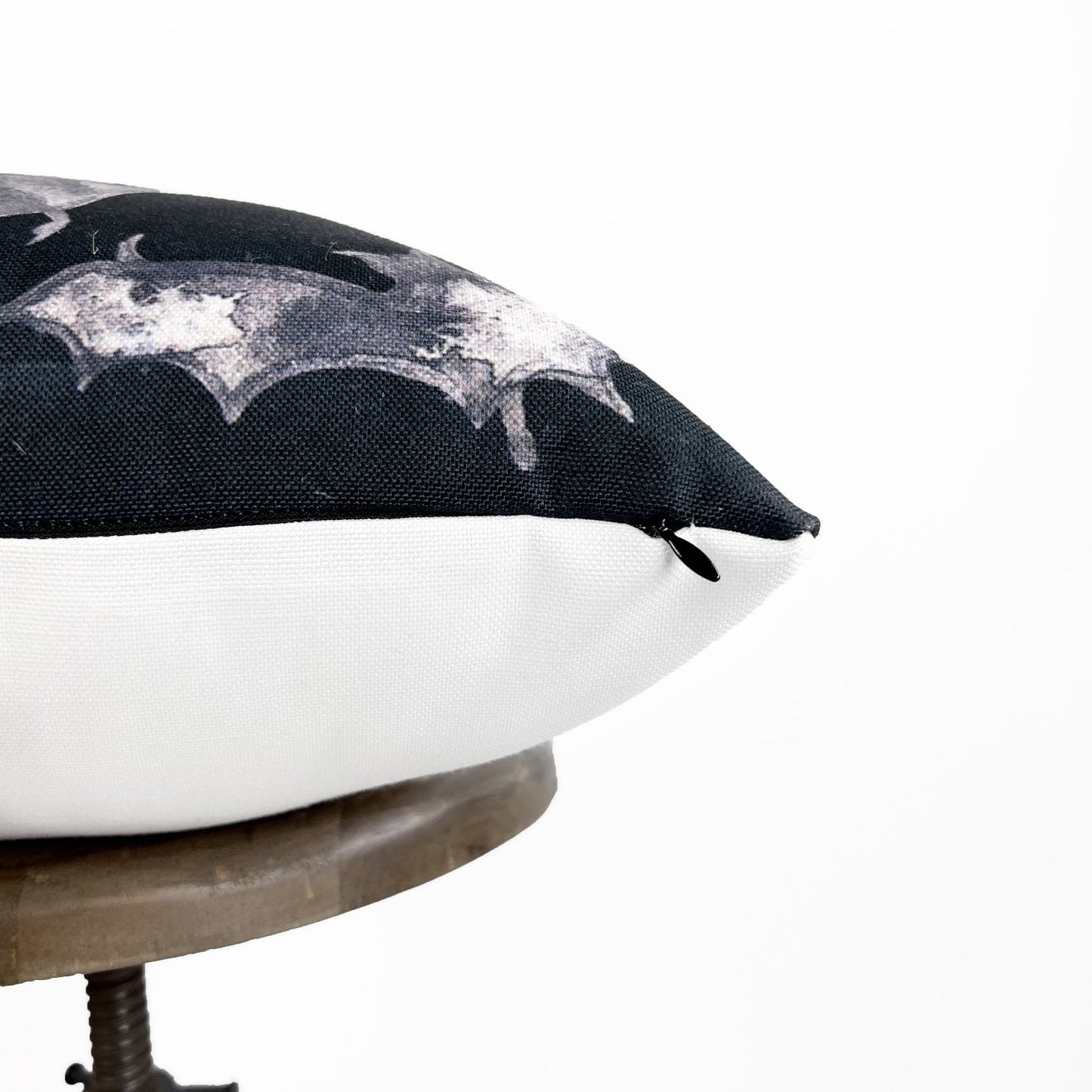 Bats on Black Throw Pillow Cover – Double-Sided