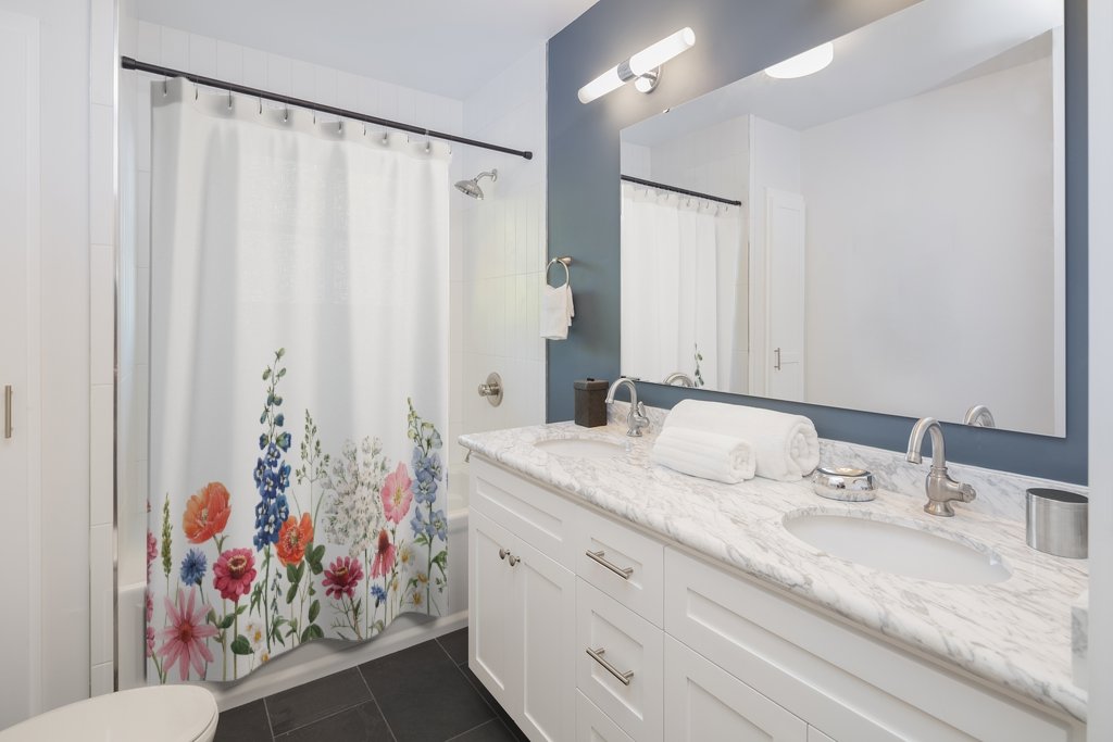 Spring Floral Garden – Bright & Cheerful Shower Curtain