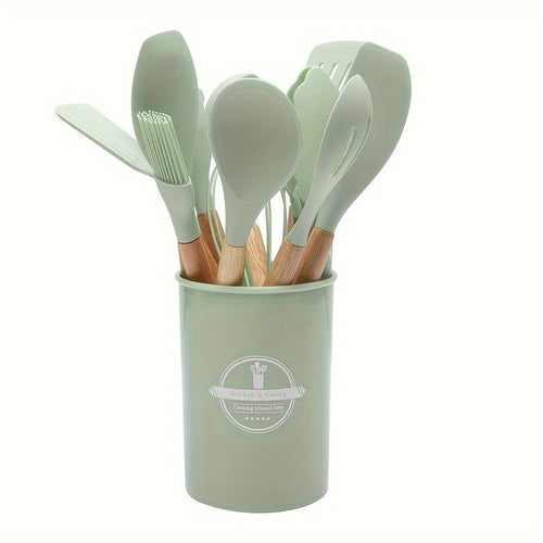 12Piece Silicone Kitchen Utensil Set with Holder