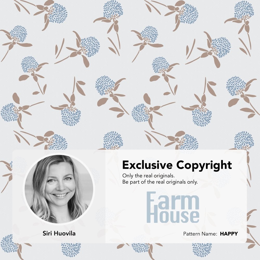 Farmhouse “Happy” Shower Curtain – Rustic Floral Charm