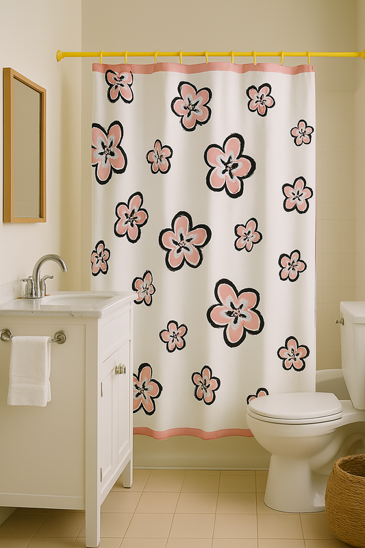 Bold Bloom – Vibrant Floral Shower Curtain