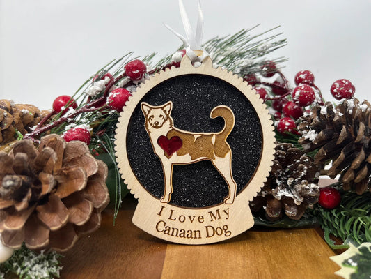 Love My Canaan – Laser Engraved Round Wooden Ornament