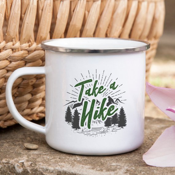 Take a Hike – Wanderlust Enamel Mug