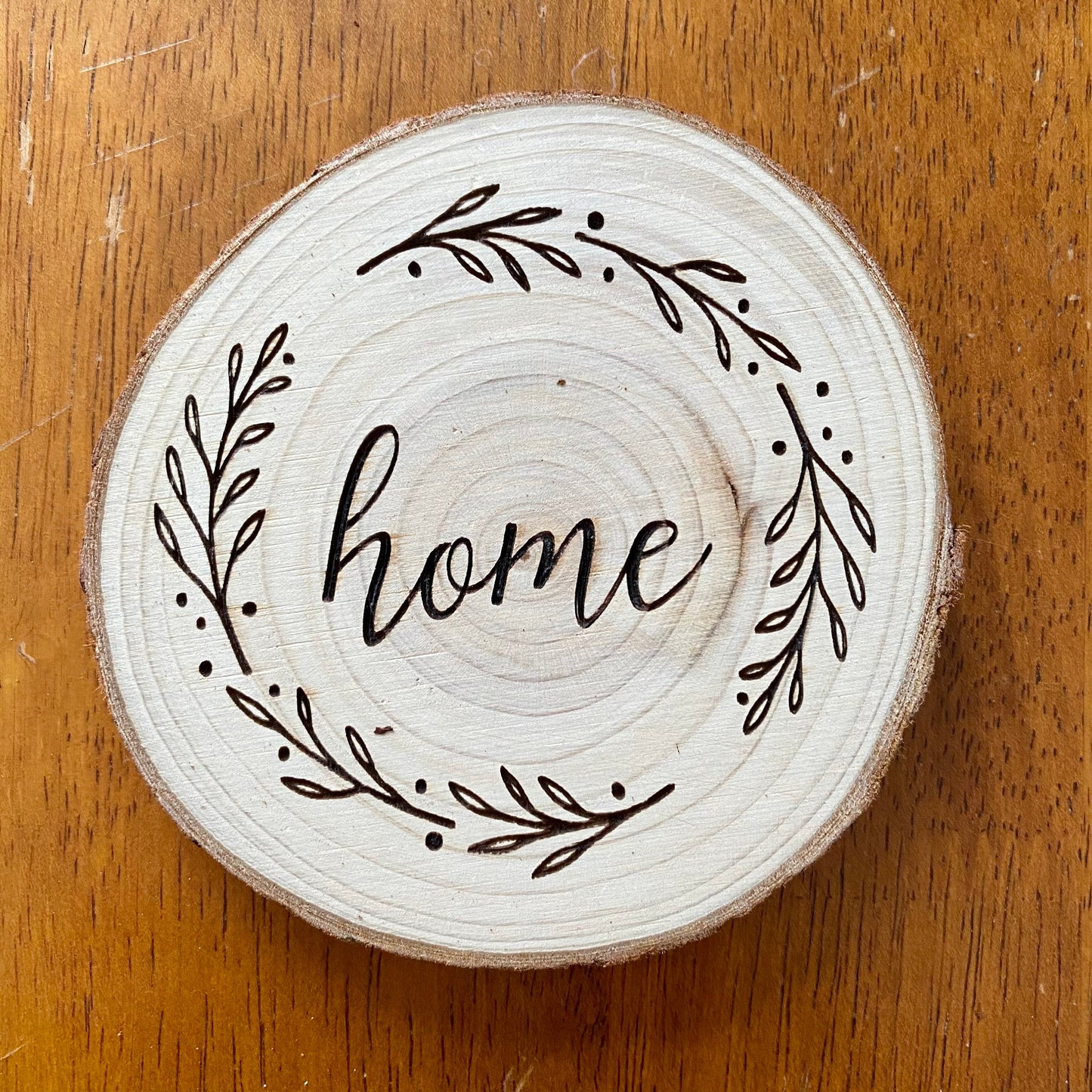 Faith, Hope, Love Engraved Wood Coaster Set