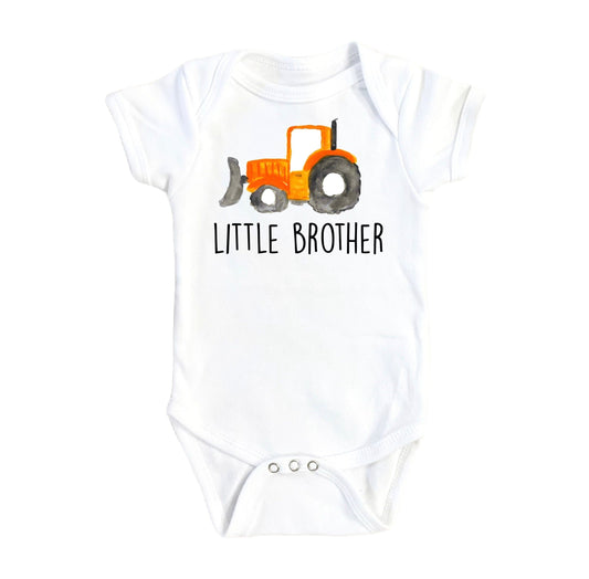 Little Brother Construction Bulldozer – Baby Boy Clothes Infant Bodysuit