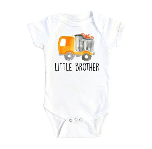 Little Brother Construction Dump Truck Infant Bodysuit