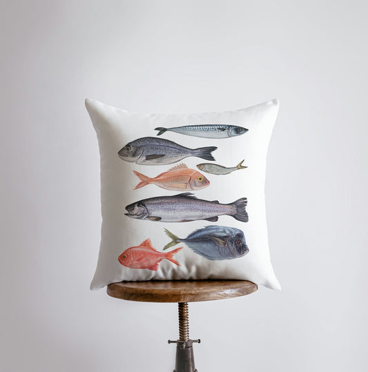 Seven Fish Throw Pillow Cover – Coastal Accent