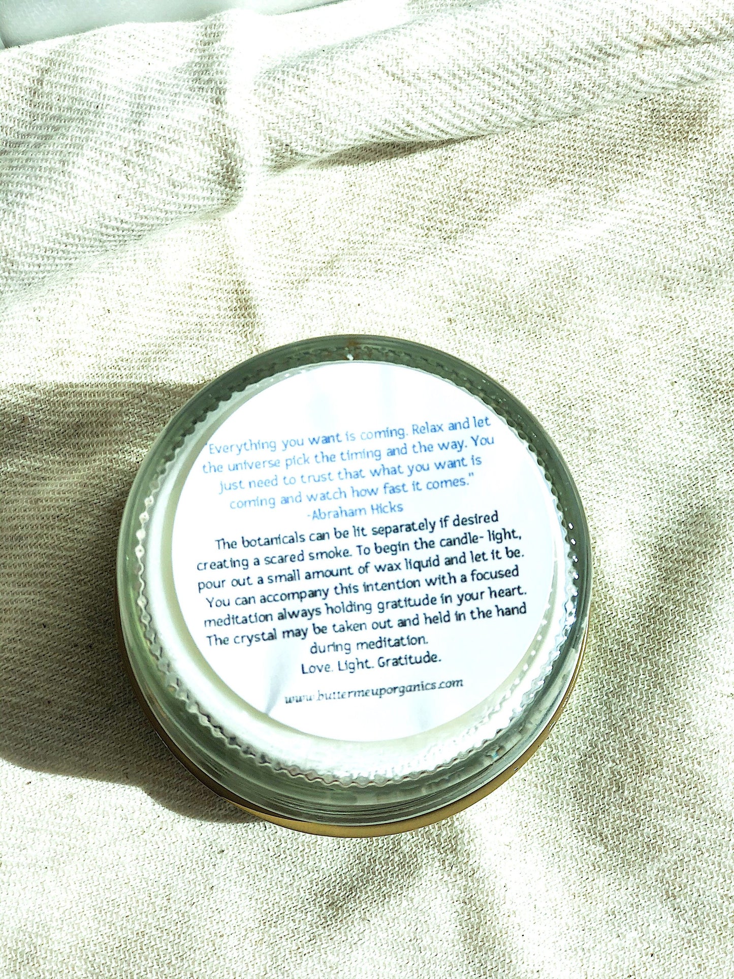 Blessings Intention Candle – Soy Wax with Crystal & Botanicals