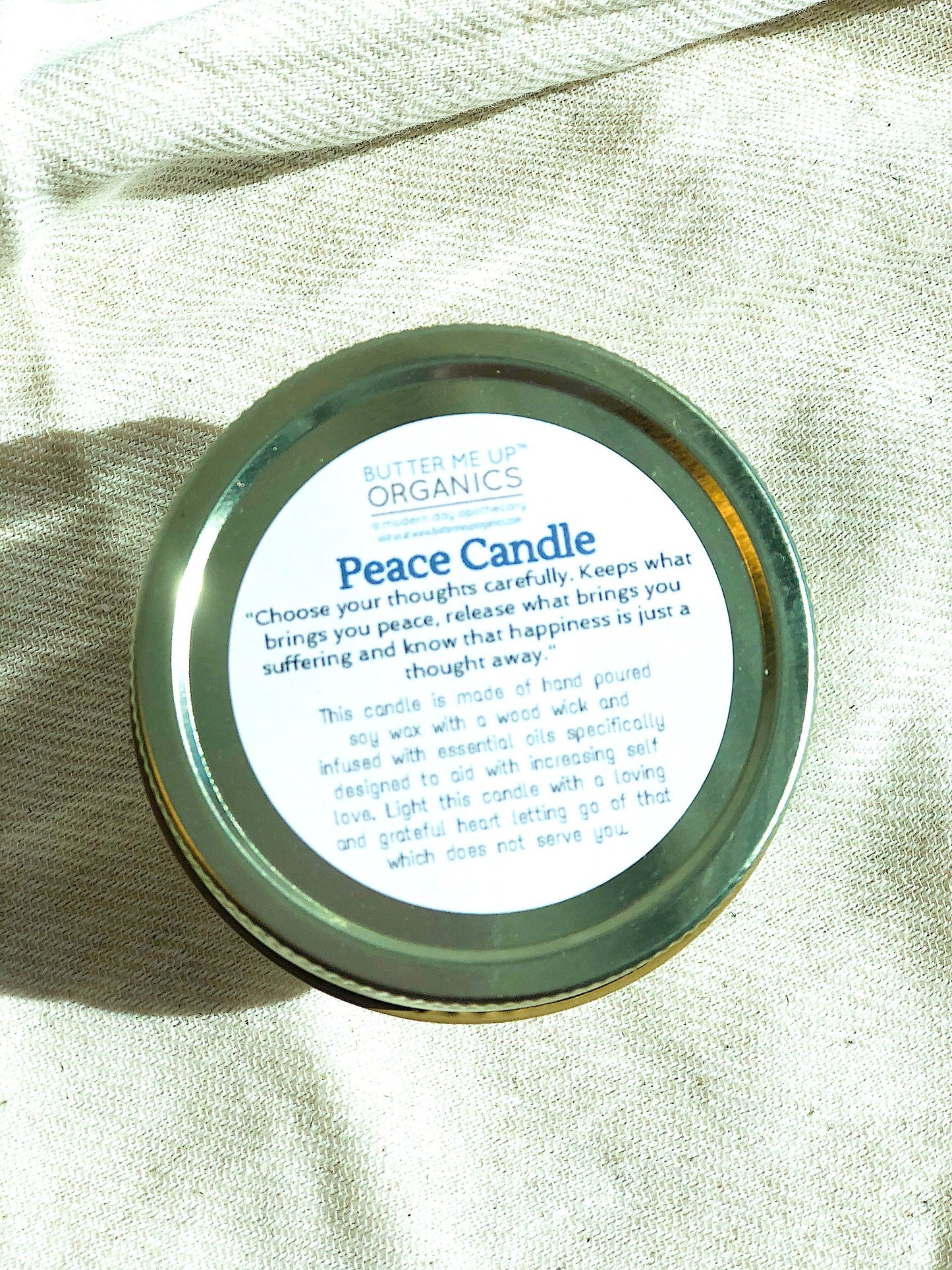 Peace Candle – Serenity & Mindfulness Soy Intention Candle