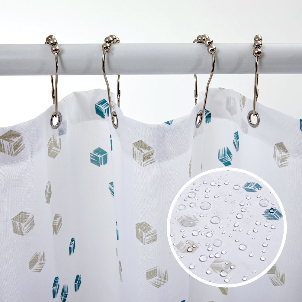 Modern Cubic Play – Contemporary Geometric Shower Curtain