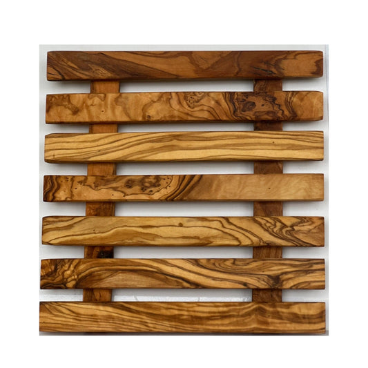 Olive Wood Pan Trivet – Handcrafted Natural Elegance