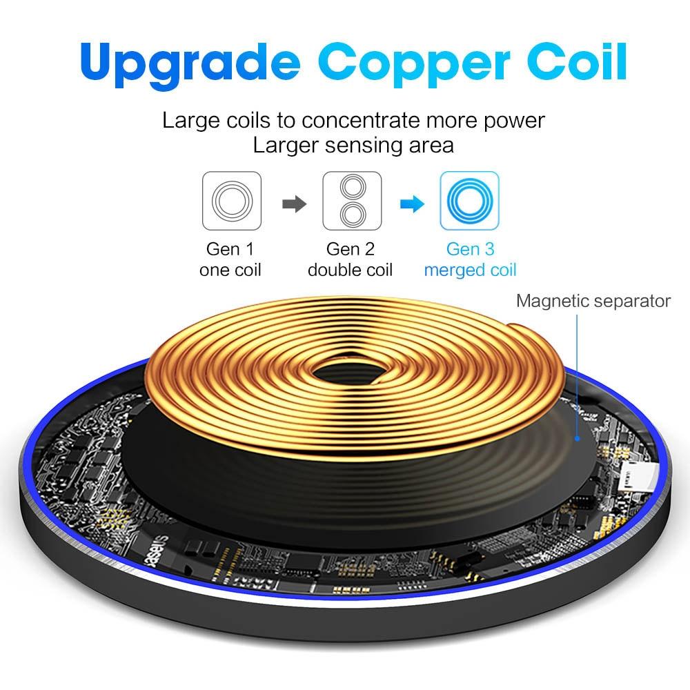 Dragon W9 30W Ultra-Thin Wireless Charging Pad