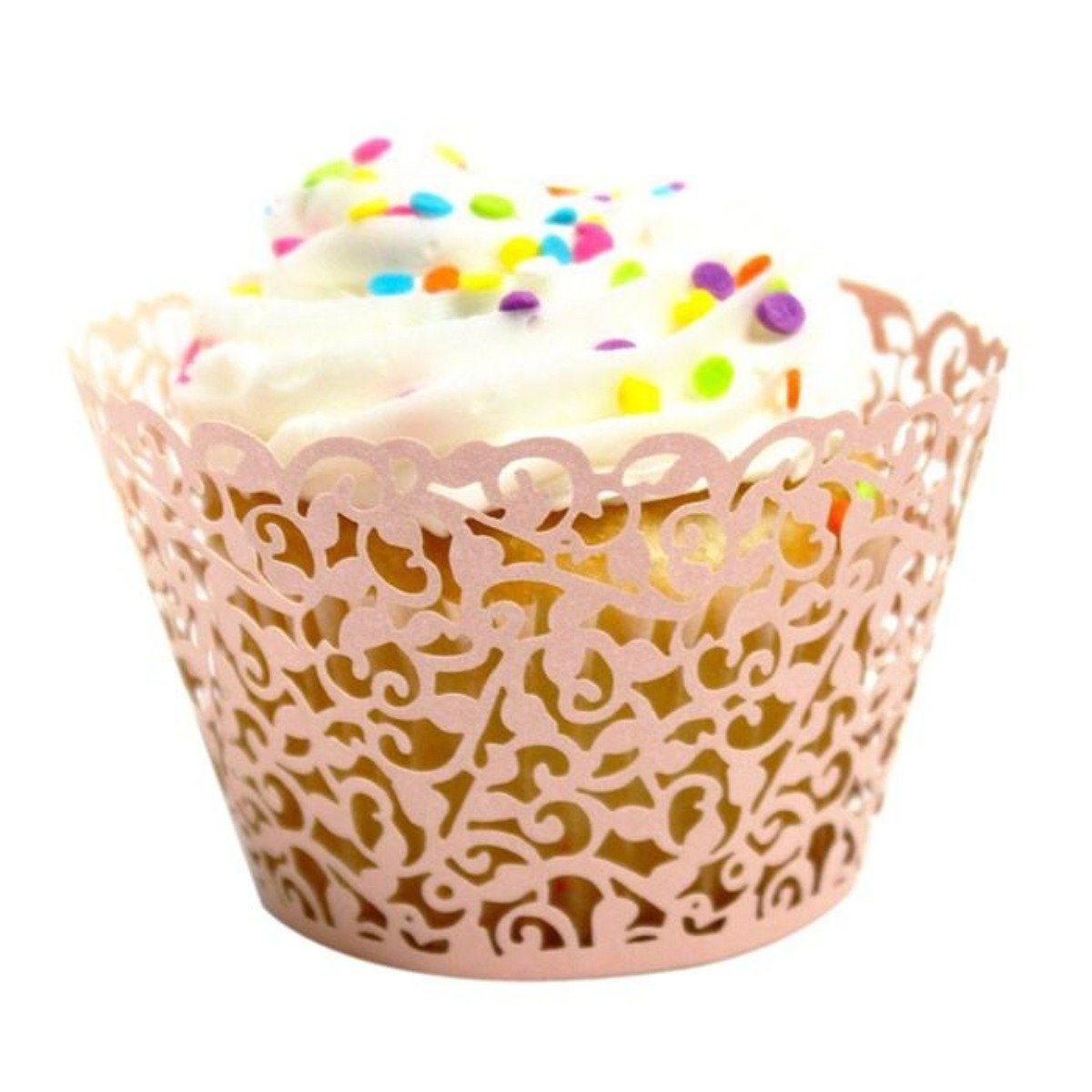 Little Vine Lace Laser Cut Cupcake Wrappers – 100 pcs Set