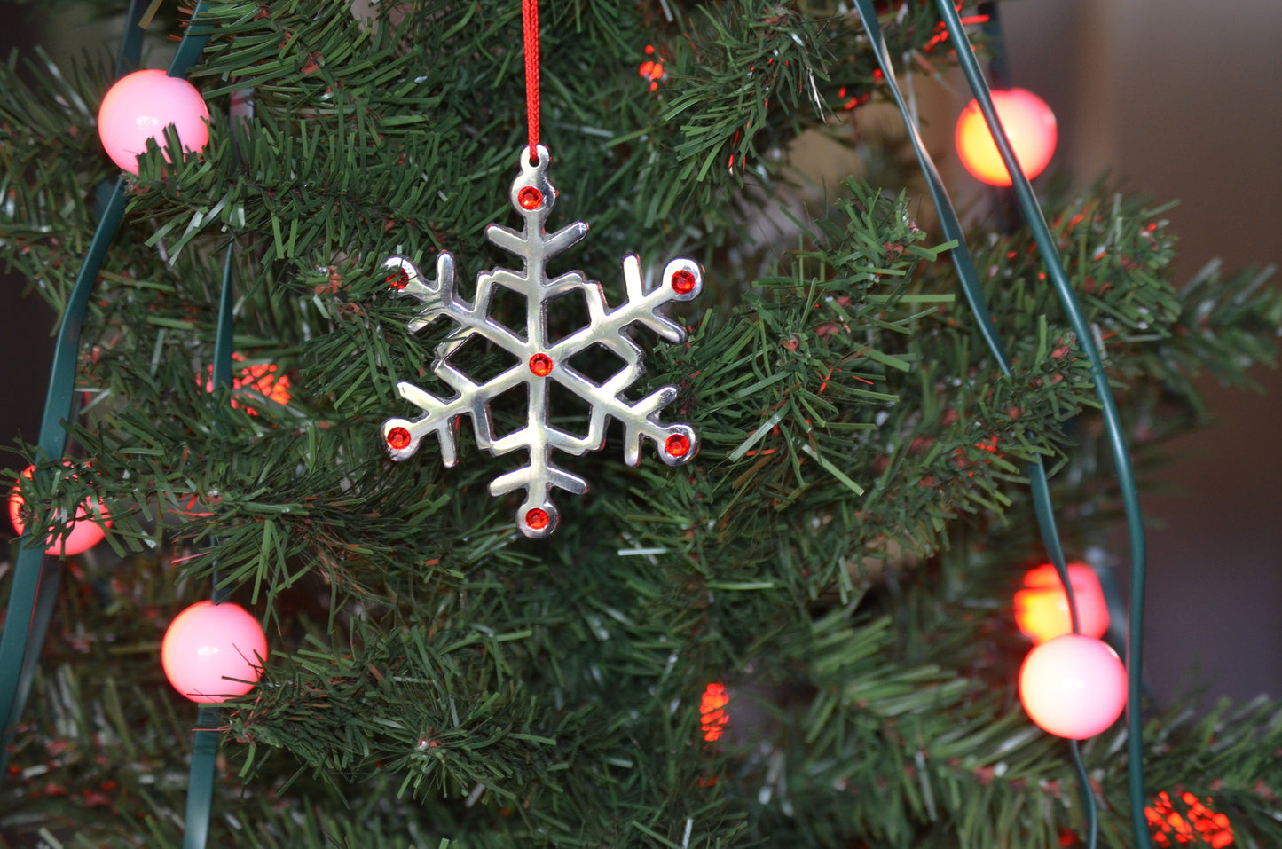 Snowflake Christmas Tree Ornament Decorations – Set of 8
