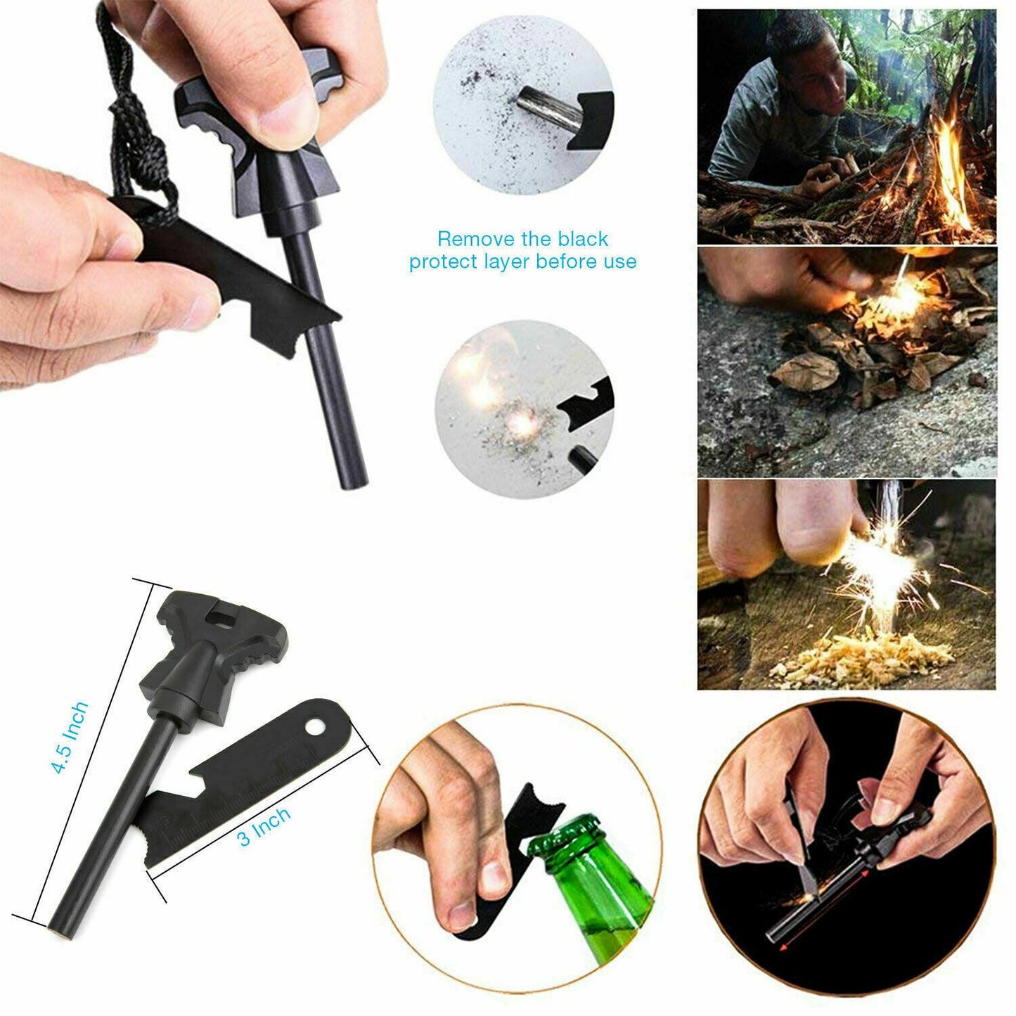 14-in-1 Outdoor Emergency Survival & Safety Gear Kit