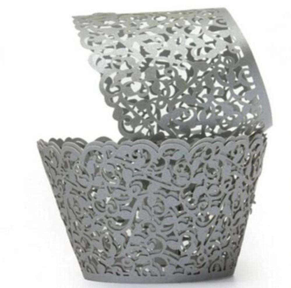 Little Vine Lace Laser Cut Cupcake Wrappers – 100 pcs Set