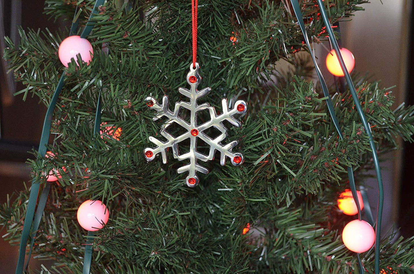 Snowflake Christmas Tree Ornament Decorations – Set of 8